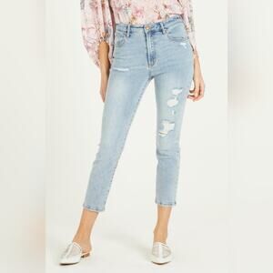 Dear John Highrise Stella Slim Overland Distressed Capris Jeans Size 26 Y2K